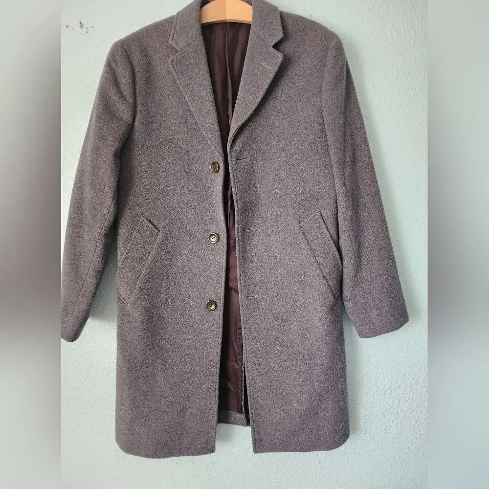 J. Crew Men's Grey Wool CashmereTrench Coat